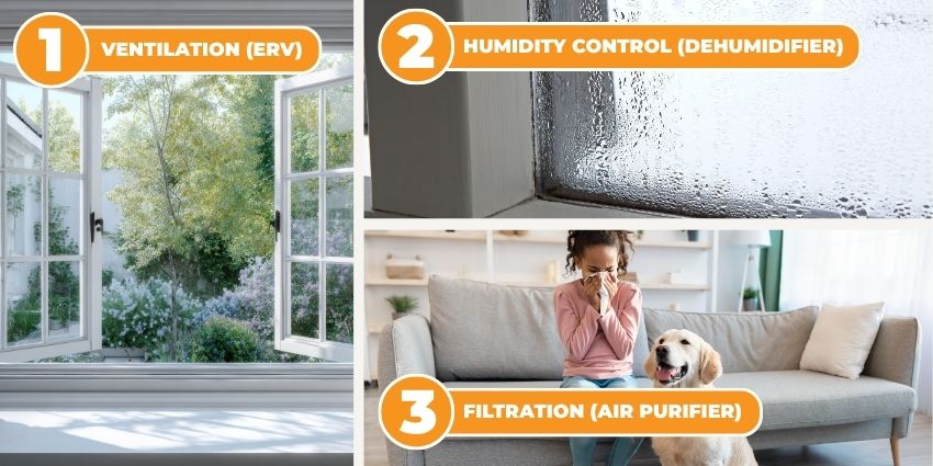 Indoor air quality layering method diagram