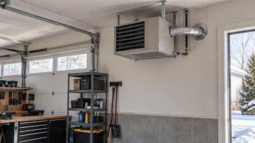 Natural gas vs propane unit heater Installed garage unit heater with wall vent