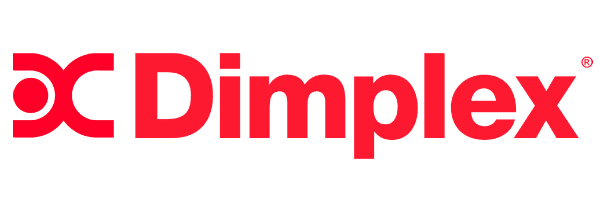 Dimplex logo representing a leading manufacturer of electric fireplaces and electric heating solutions