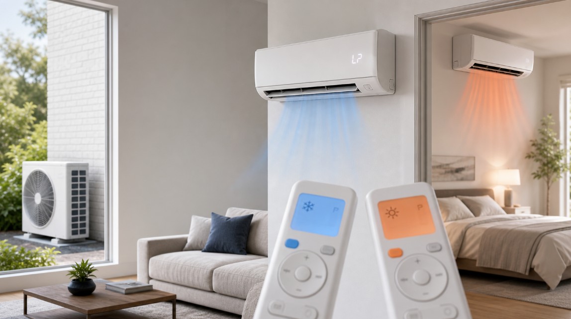 Midea mini split display used to identify LP and multi-zone mode-conflict messages